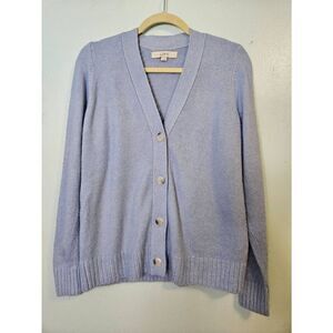 Loft light blue v neck cardigan sweater.  Size S.